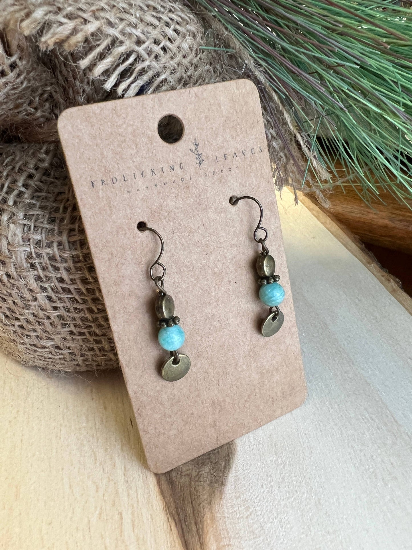 JEWELRY: Jadeite Bronze Earrings