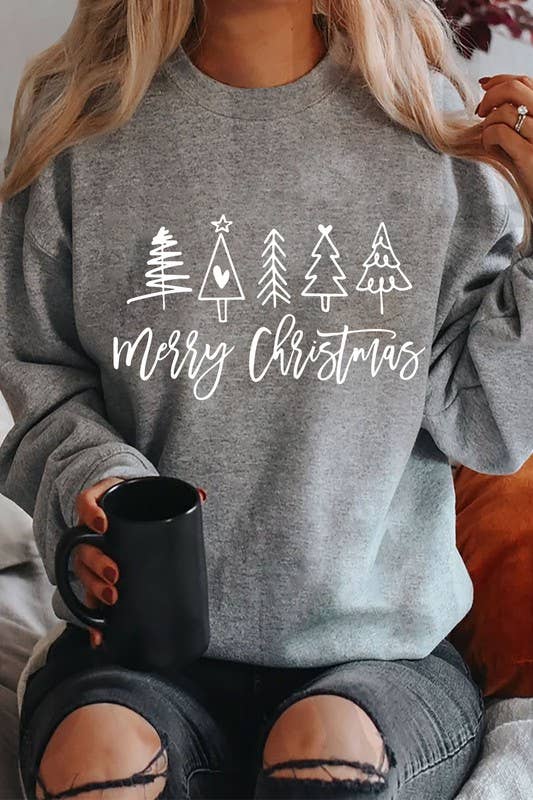 SWEATSHIRT: Merry Christmas, Christmas, Unisex Crewneck Fleece Sweatshirts