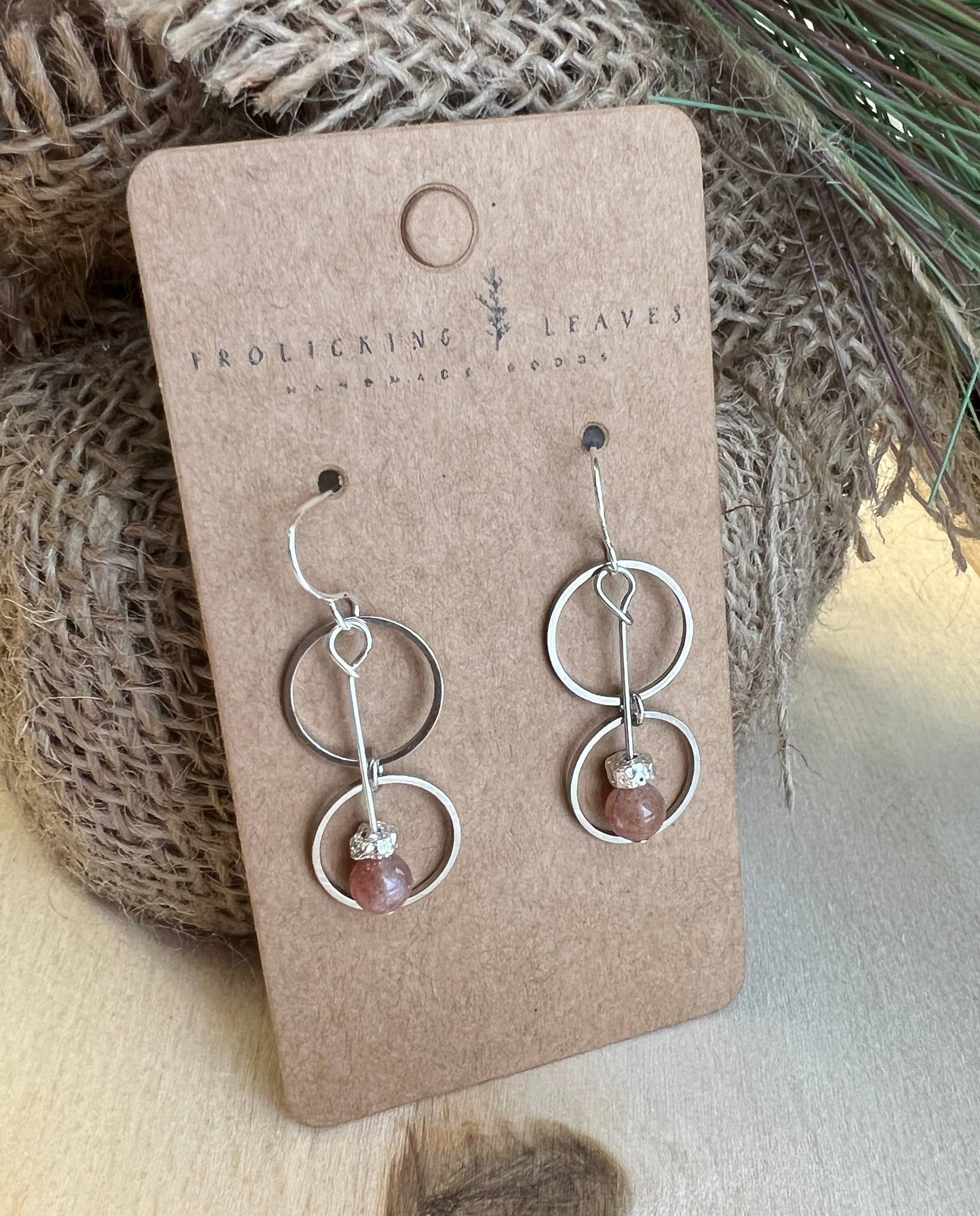 JEWELRY: Sunstone & Silver Ring Earrings
