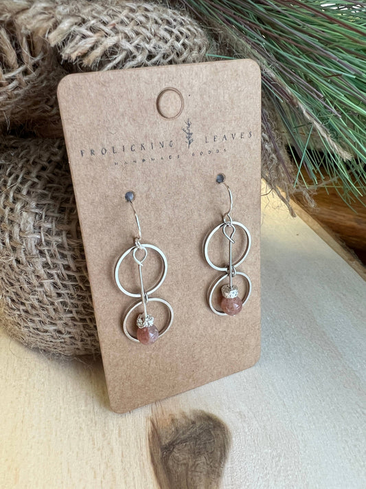 JEWELRY: Sunstone & Silver Ring Earrings 