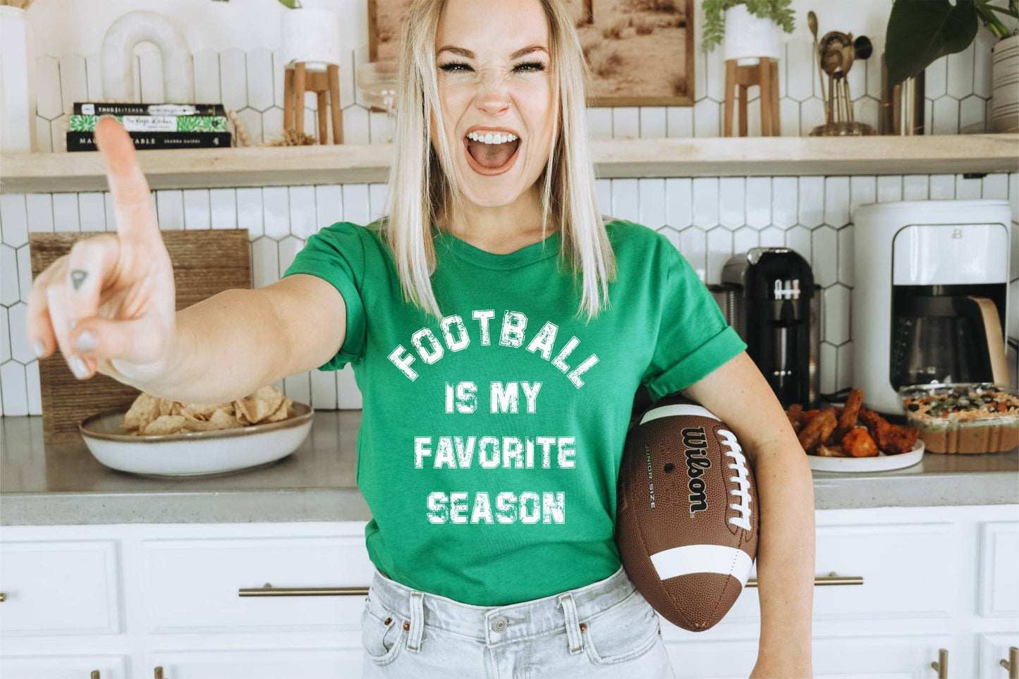 SWEATSHIRT: Gameday Football Favorite Season Black Graphic Sweatshirt