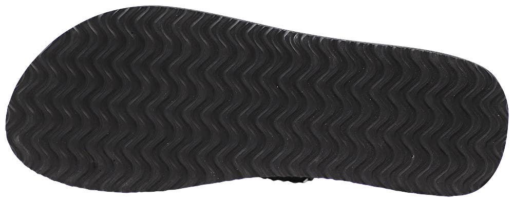 NORTY Women Footbed Flip Flop Sandal Bk/Gy Herringbone