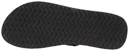 NORTY Women Footbed Flip Flop Sandal Bk/Gy Herringbone