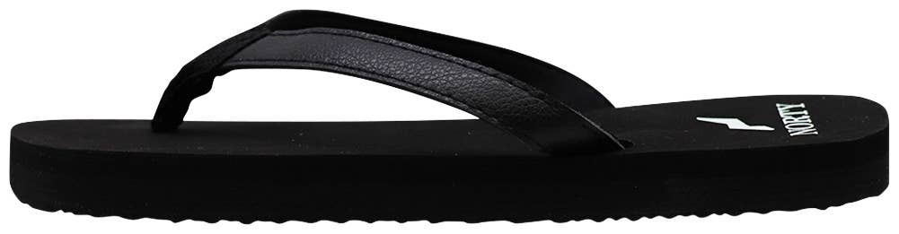 Soft Cushioned Footbed Flip Flop Thong Sandal - Black
