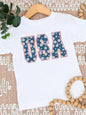 CHILDRENS: Daisy Print USA Kids Graphic Tee