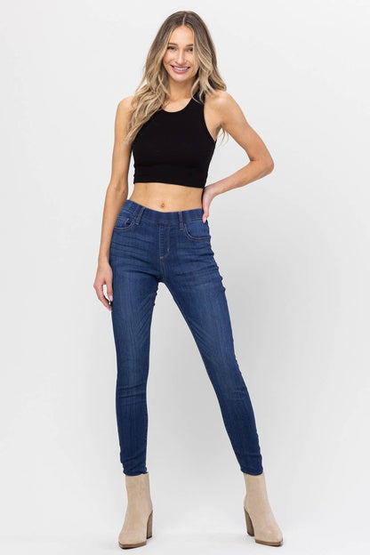 PLUS Jeans Jelly Mid Rise Pull On Skinny