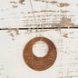 JEWELRY: Embossed Large Rainbow Circle Vintage Cowboy Brown