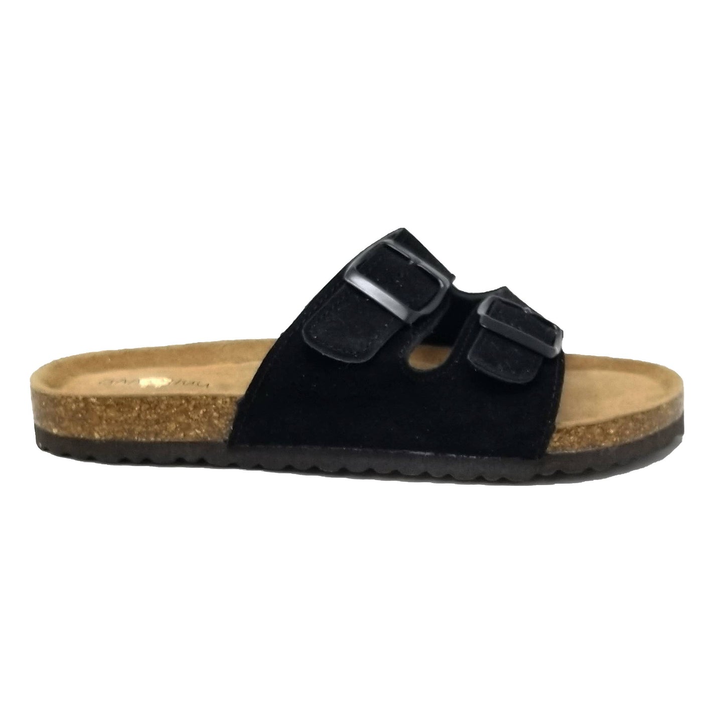 Classic 2 Strap Buckled Leather Footbed Sandal