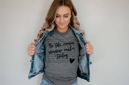 GRAPHIC TEE: Christian Be The Reason Someone Smiles Graphic Tee
