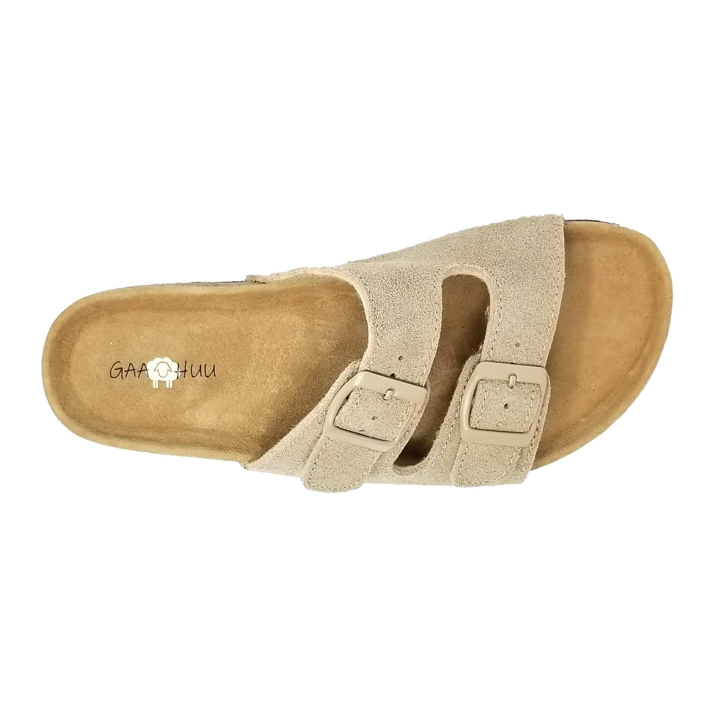Classic 2 Strap Buckled Leather Footbed Sandal