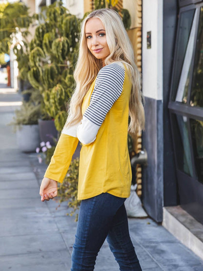 TOPS: Striped Sleeve Christy Top