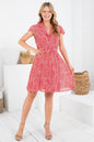 Vintage Floral Print Dress