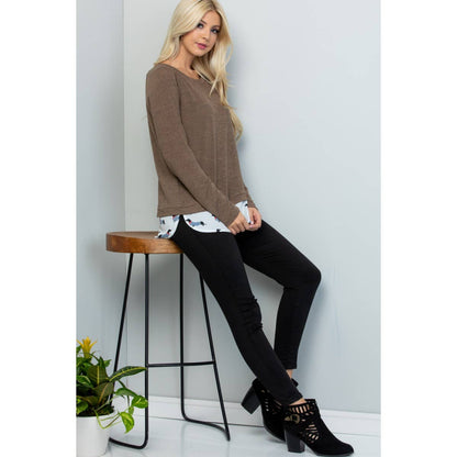 SWEATERS: French Dog Print Sweater Top