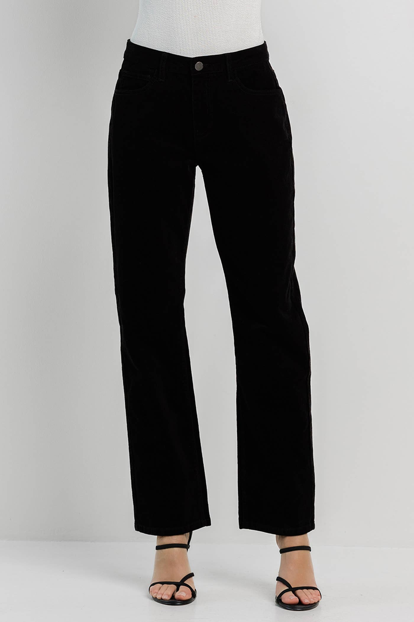 MUST HAVE BOTTOMS: Black Corduroy Straight Pants