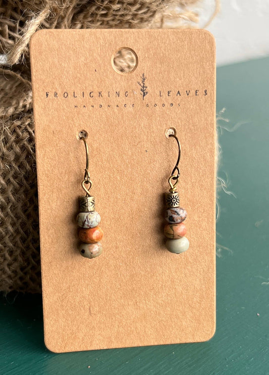 JEWELRY: Jasper Bronze Earrings