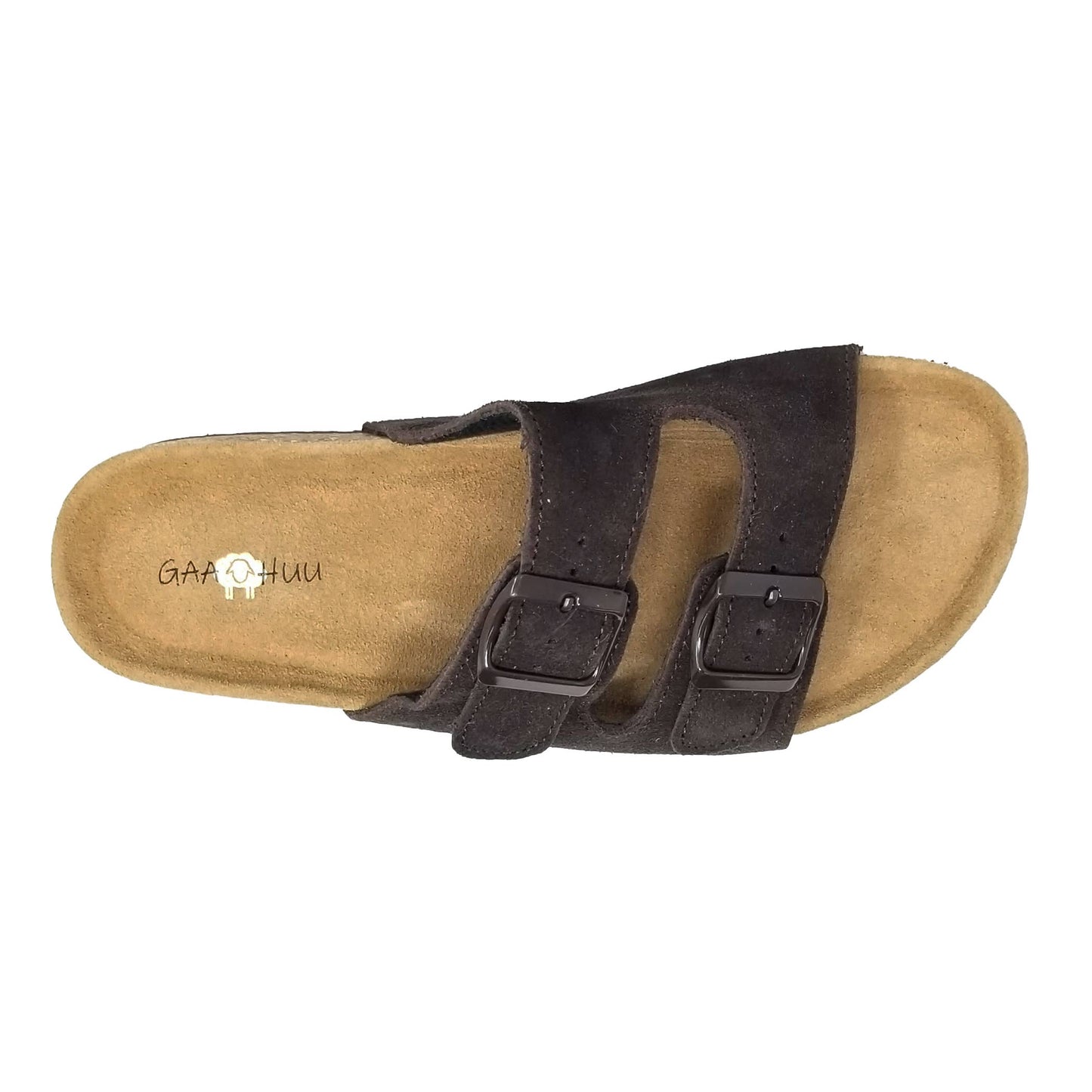 Classic 2 Strap Buckled Leather Footbed Sandal