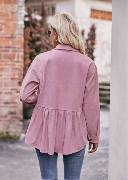 TOPS: Casual Doll Shirts Babydoll Corduroy Shirts
