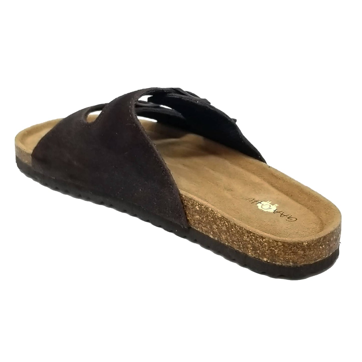 Classic 2 Strap Buckled Leather Footbed Sandal