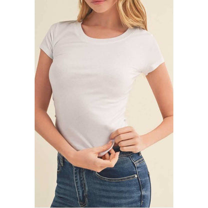 BASICS: ROUND NECK SHORT SLEEVE TOP