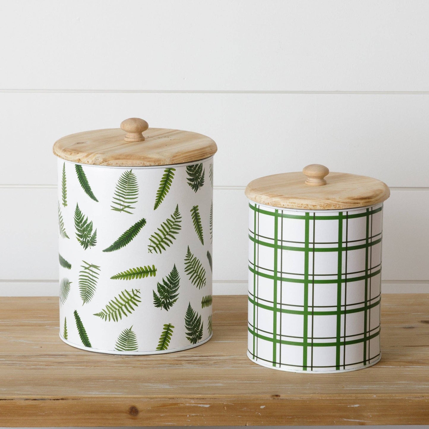 Canisters - Ferns And Stripes