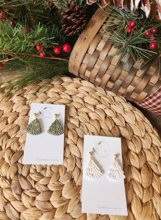 JEWELRY: Clay Christmas tree dangles