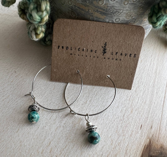 JEWELRY: Jasper Hoop Earrings