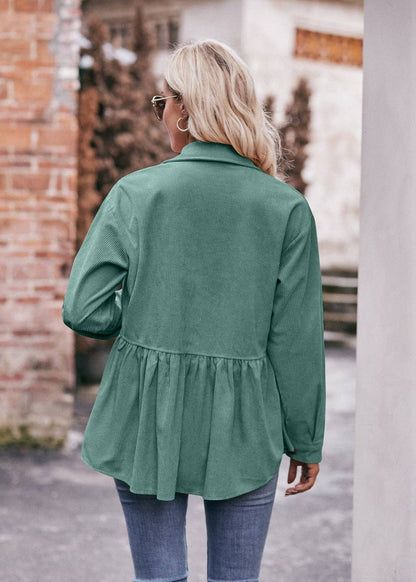 TOPS: Casual Doll Shirts Babydoll Corduroy Shirts