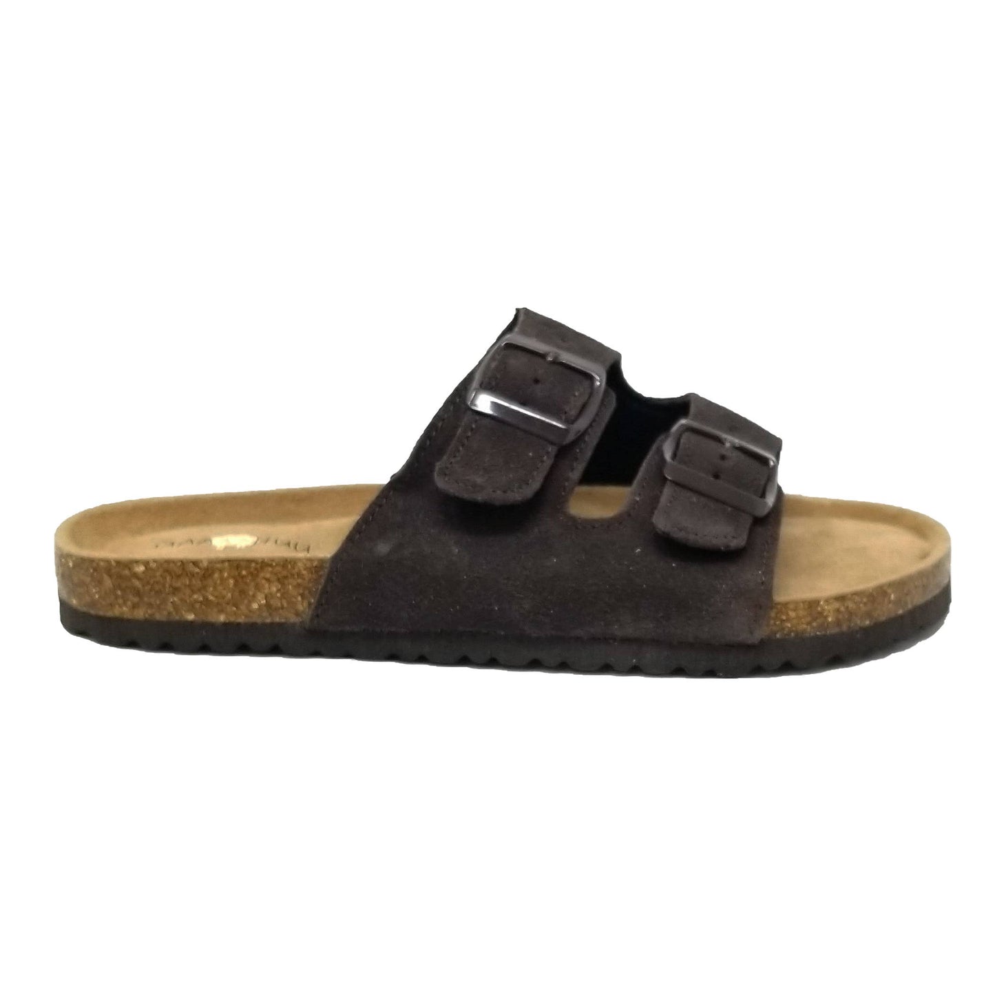 Classic 2 Strap Buckled Leather Footbed Sandal