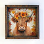 HOME: Fall Farm Highland Cow - Cute Animal Wall Art - Highland Cow