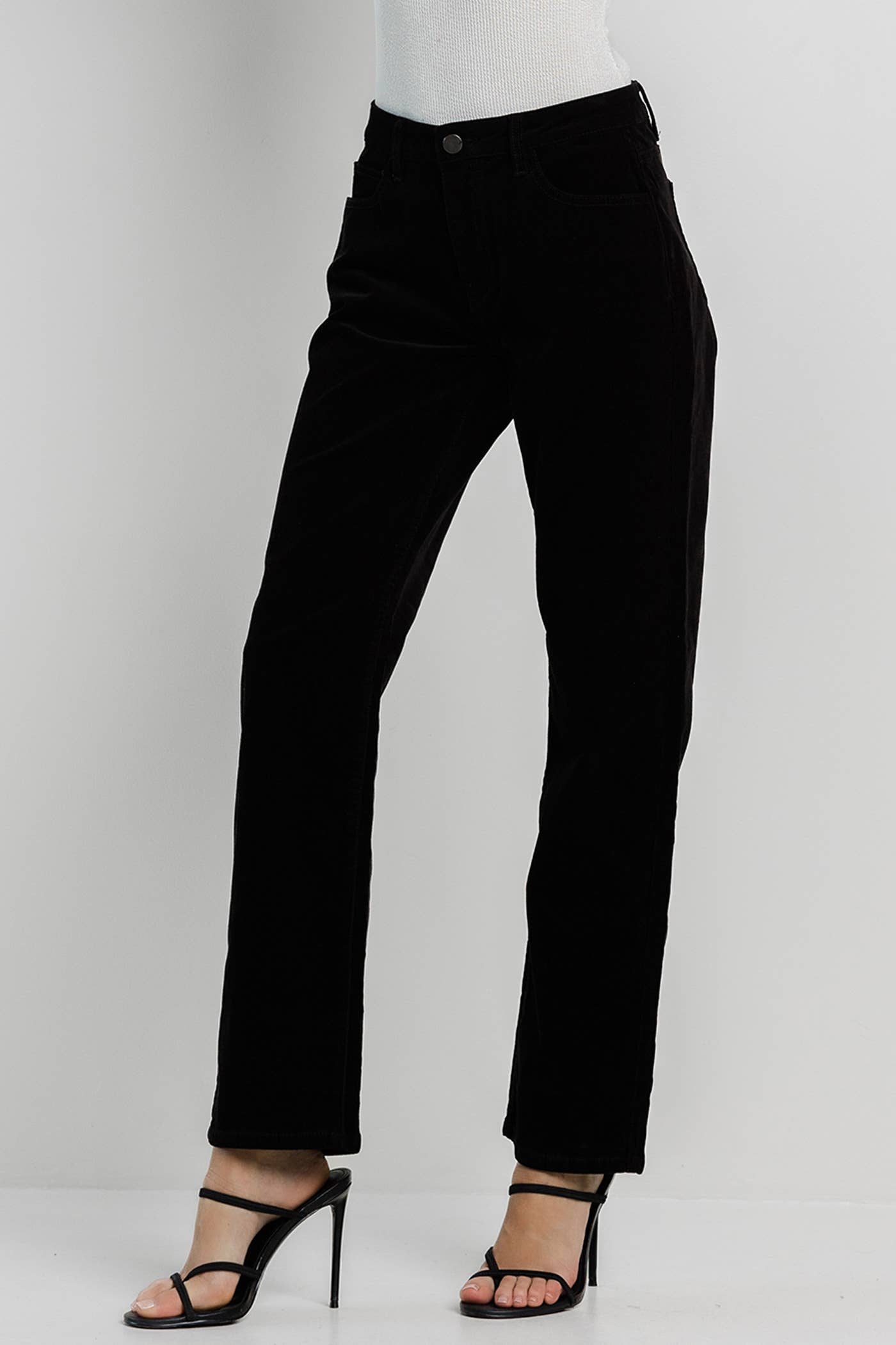 MUST HAVE BOTTOMS: Black Corduroy Straight Pants