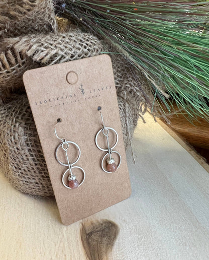JEWELRY: Sunstone & Silver Ring Earrings 
