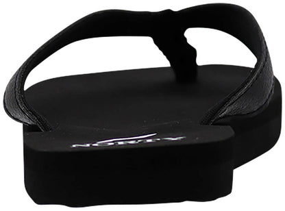 Soft Cushioned Footbed Flip Flop Thong Sandal - Black