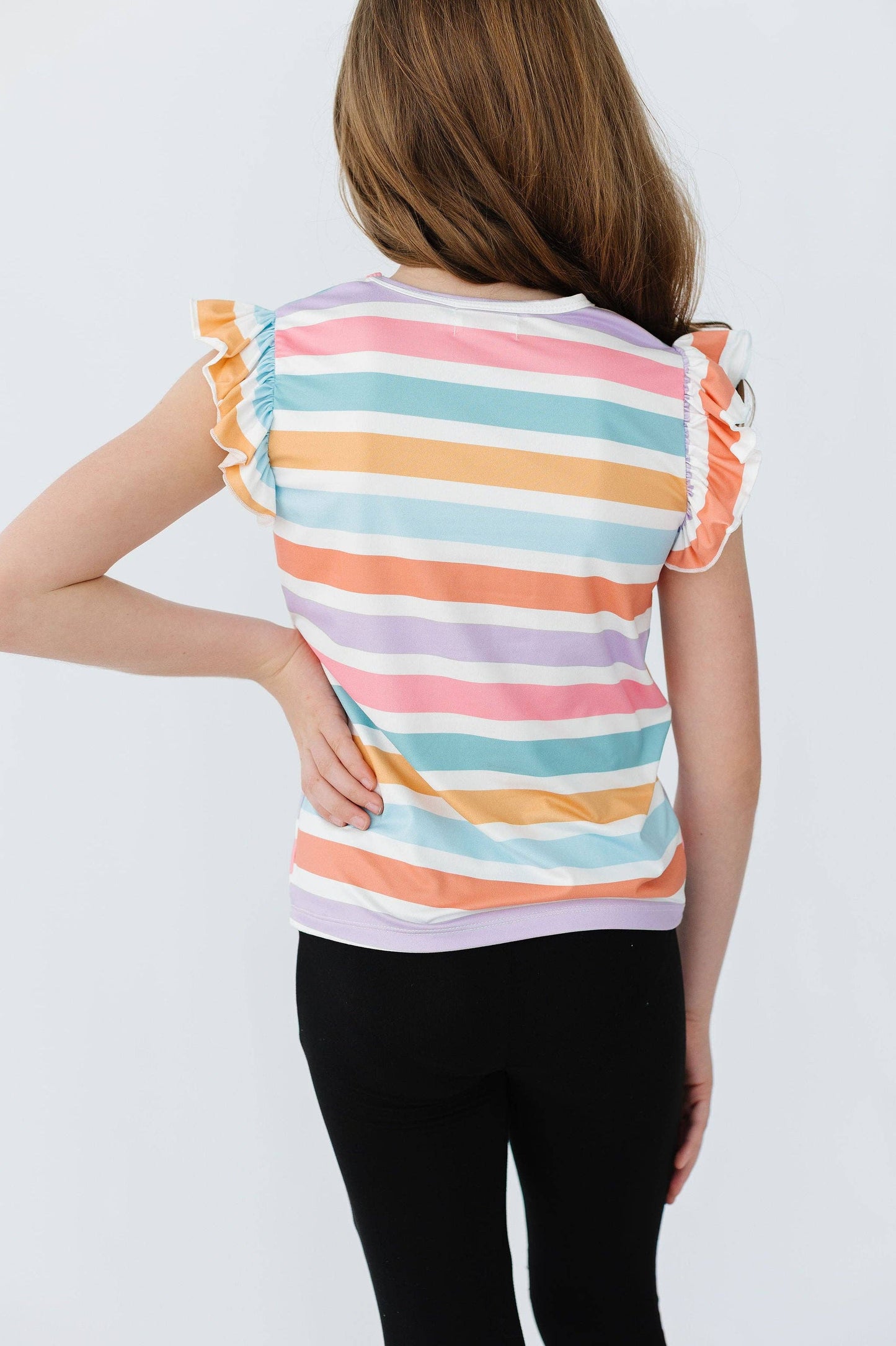 Spring Stripes Ruffle Tee