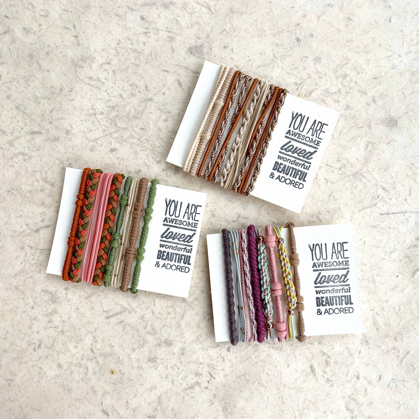 Boho Hair Ties | Pink & Purple