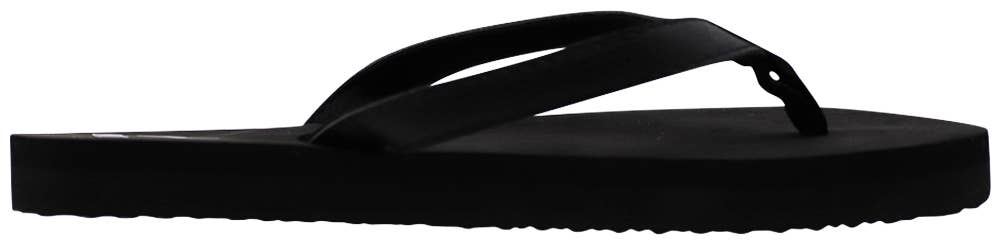 Soft Cushioned Footbed Flip Flop Thong Sandal - Black
