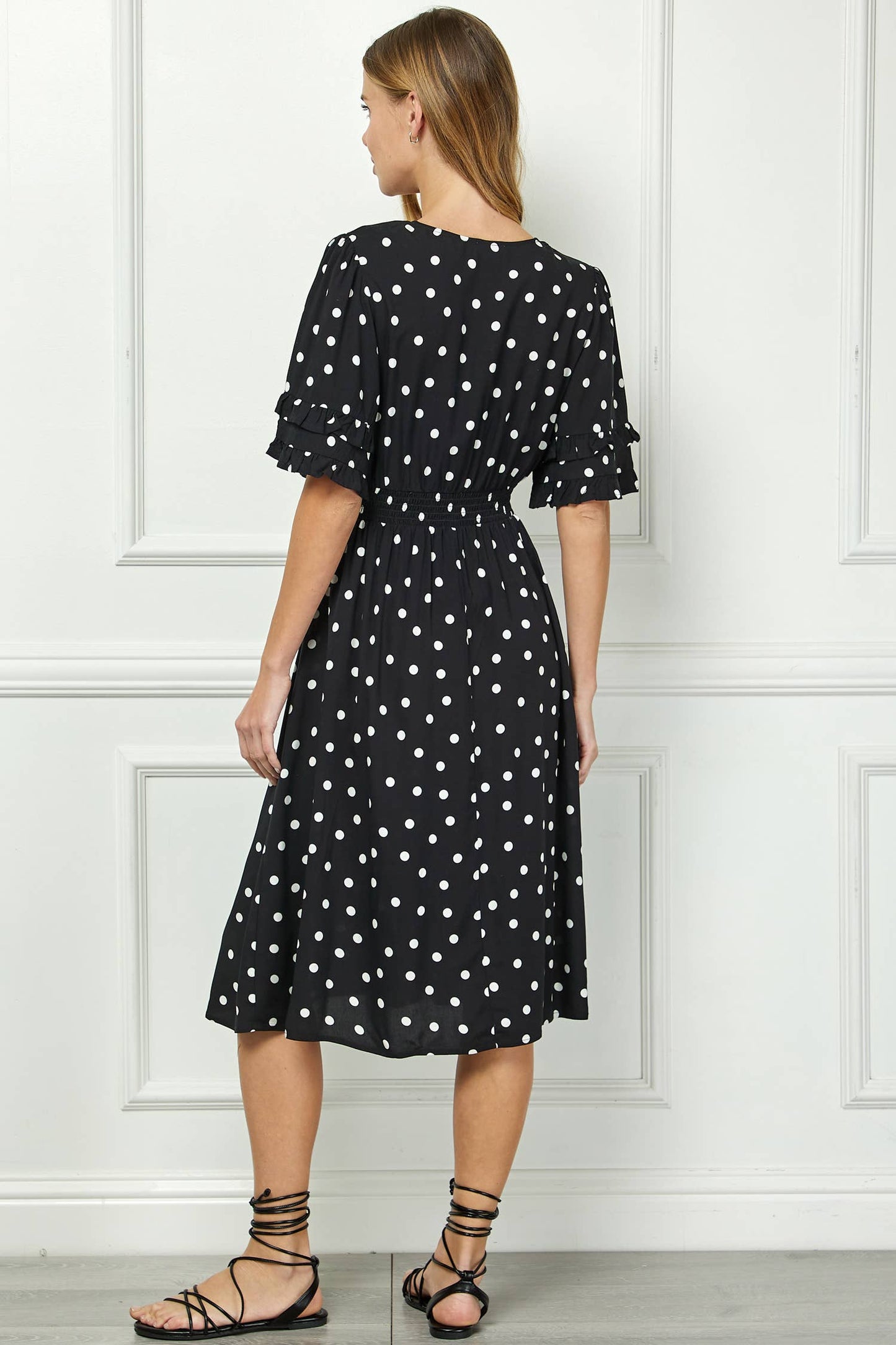 DRESS: ELEGANT KIMONO INSPIRED SURPLICE DRESS