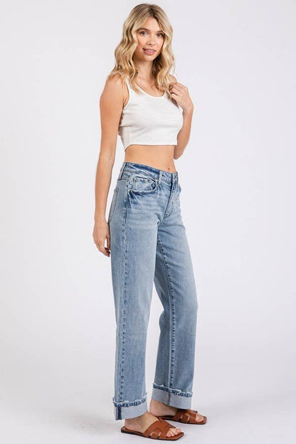 JEANS: SUPER SOFT TOUCH LOW RISE COMFORT BAGGY STRAIGHT