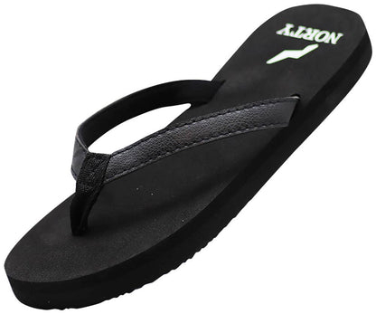 Soft Cushioned Footbed Flip Flop Thong Sandal - Black