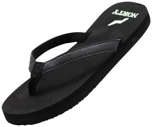 Soft Cushioned Footbed Flip Flop Thong Sandal - Black