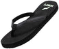 Soft Cushioned Footbed Flip Flop Thong Sandal - Black