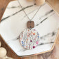 Jewelry: Walnut Rounded Square & Delicate Wildflower