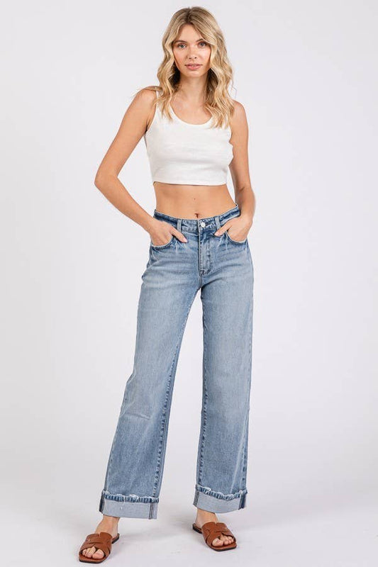 JEANS: SUPER SOFT TOUCH LOW RISE COMFORT BAGGY STRAIGHT