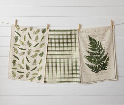 Tea Towels - Ferns (Pk/03 Ast)