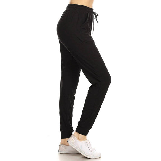 ACTIVEWEAR: Buttery Soft Solid Joggers with Drawstring