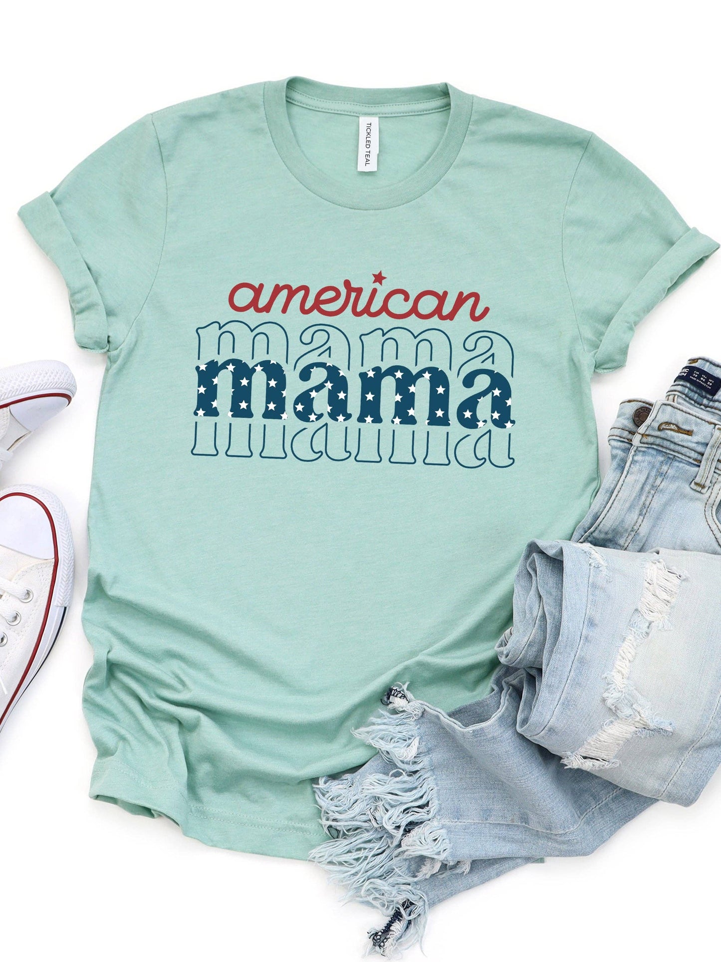 GRAPIC TEE: American Mama Graphic Tee