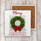 HOME: Christmas Boxwood Wreath Stone Coaster