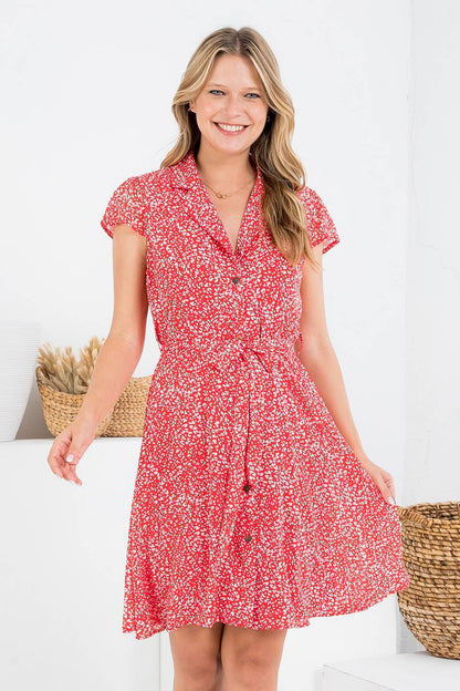 Vintage Floral Print Dress