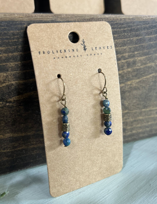 JEWELRY: Lapis Bronze Earrings