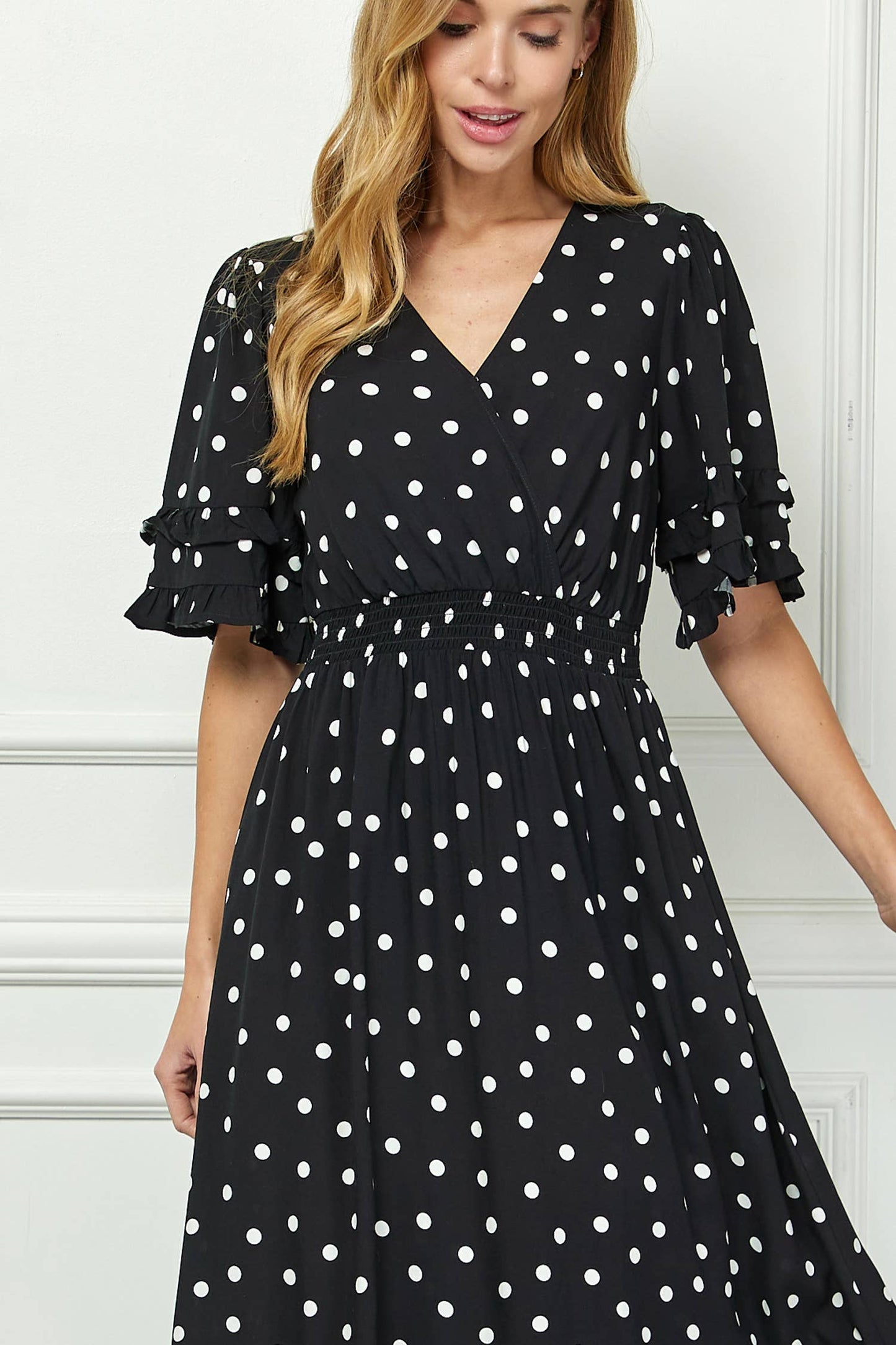 DRESS: ELEGANT KIMONO INSPIRED SURPLICE DRESS