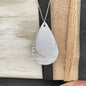 JEWELRY: Silver & Taupe Stripe